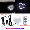 Car LED window lights interior decoration lights glowing heart atmosphere lights USB wiring car modification neon Car Decoration