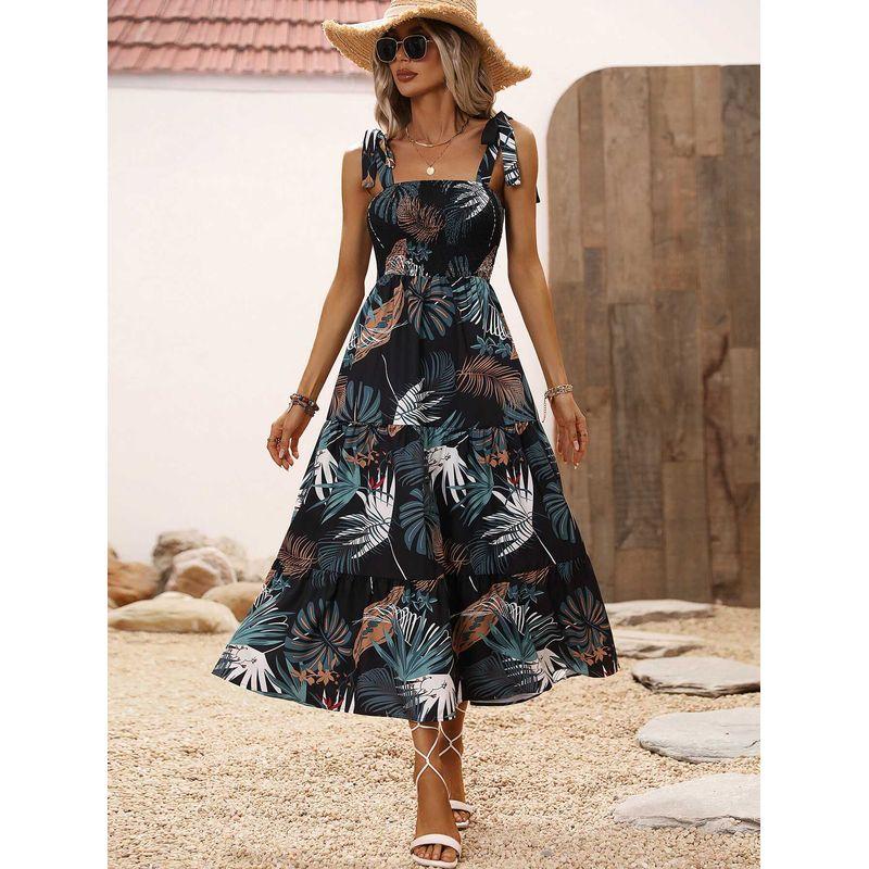 

Пляжная юбка Island Beach Женская летняя приталенная юбка для морского отдыха в богемном стиле на подтяжках, остров Пхукет, Хайнань, Санья Figure Color S