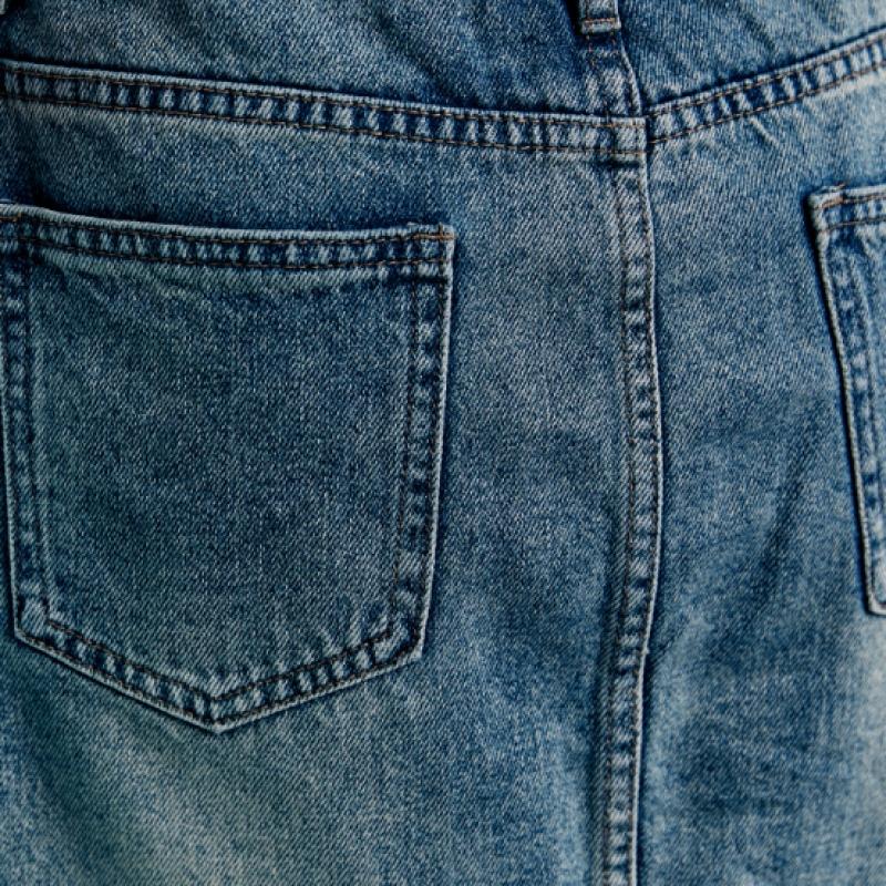 Maxza Distressed Denim Mini Skirt Zc08qs005on