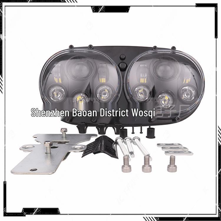 Harley Road Glide 5.75" 90W LED Dual Headlight for Non-destructive Modification