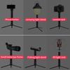 Multipurpose Outdoor Light Stand Regulable Aluminum Alloys Tripods Base for Hiking and Photography