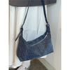 IELGY Denim Bag Casual One-Shoulder Underarm Bag Popular Fashion Cross-Body Dumpling Bag