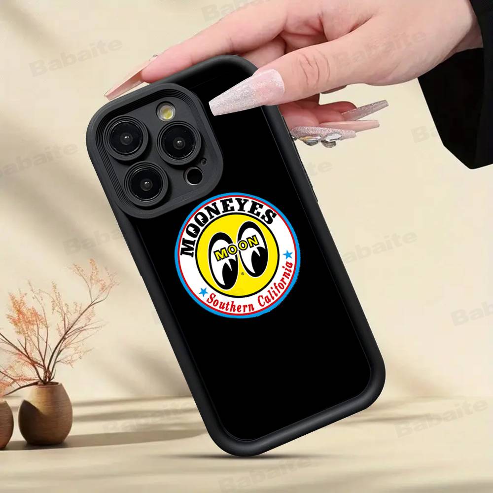 M-Moon-eyes Luxury Phone Case For IPhone 17 16 15 14 13 12 11 Pro Max 16E Plus INS Soft Cover