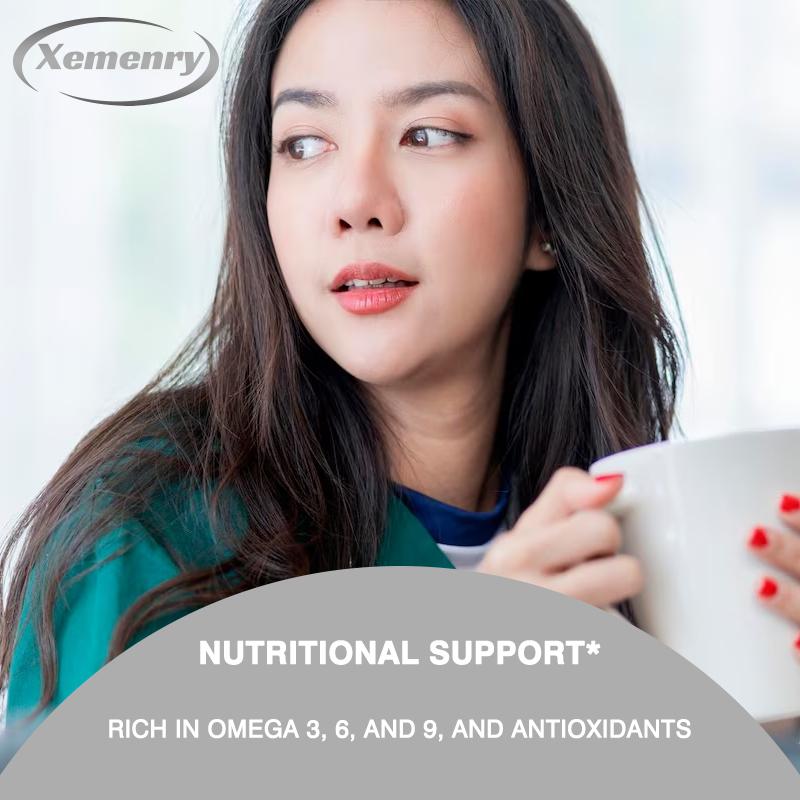 XEMENRY 2000 Mg High Concentration Black Cumin Oil Capsules - For Healthy Skin, Hair, and Nails