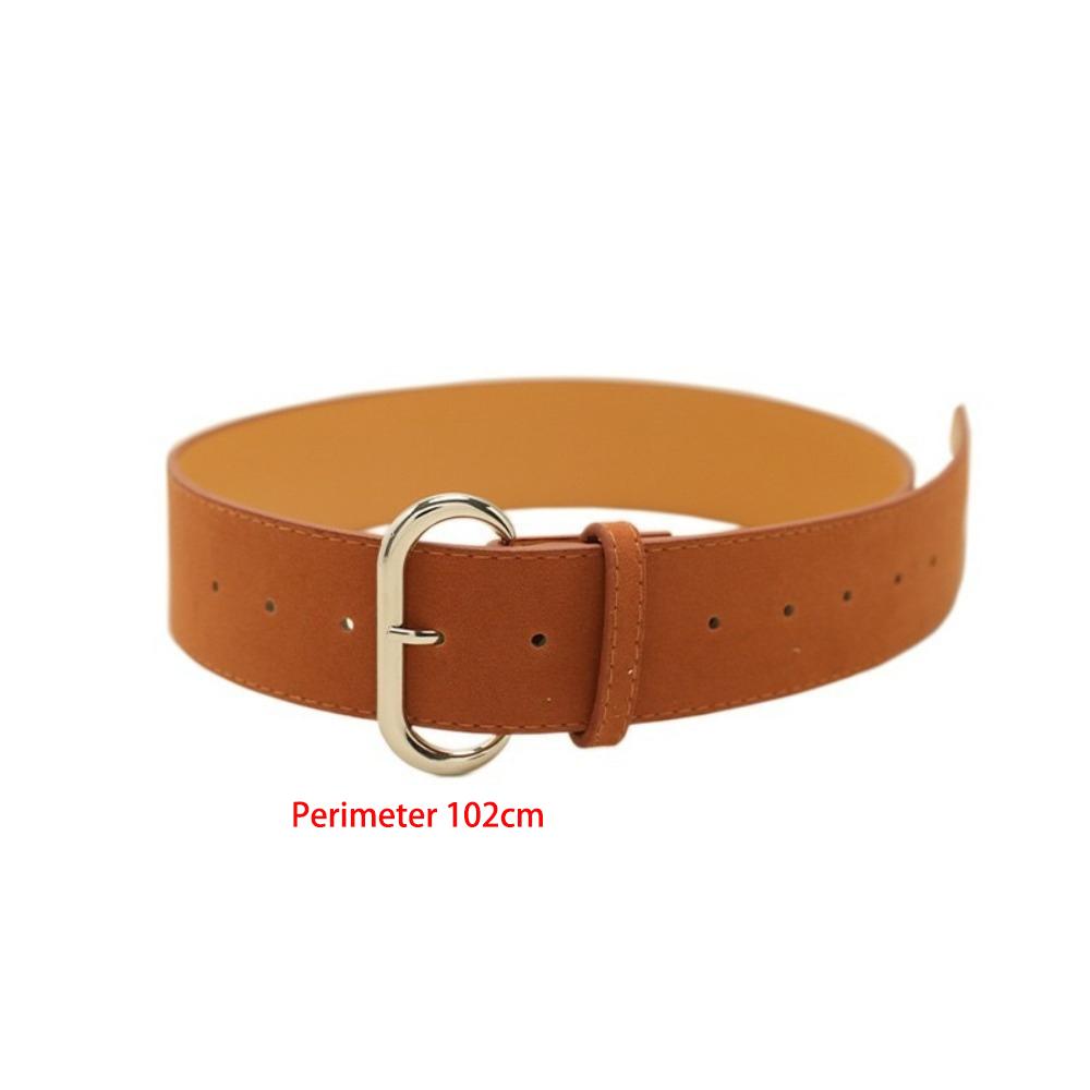 Casual Suede Leather Wide Belt Retro Waist Strap New Pin Buckle Waistband Women