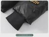 Unisex Black Gold Hooded Down and Velvet Cotton Jacket – Warm Autumn/Winter Coat