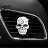 Alloy Skull Vent Clip Halloween Car Air Fresheners Clip Half Faux Diamond Skeleton Fragrance Diffuser for Cars Diffuser Scent Aromatherapy