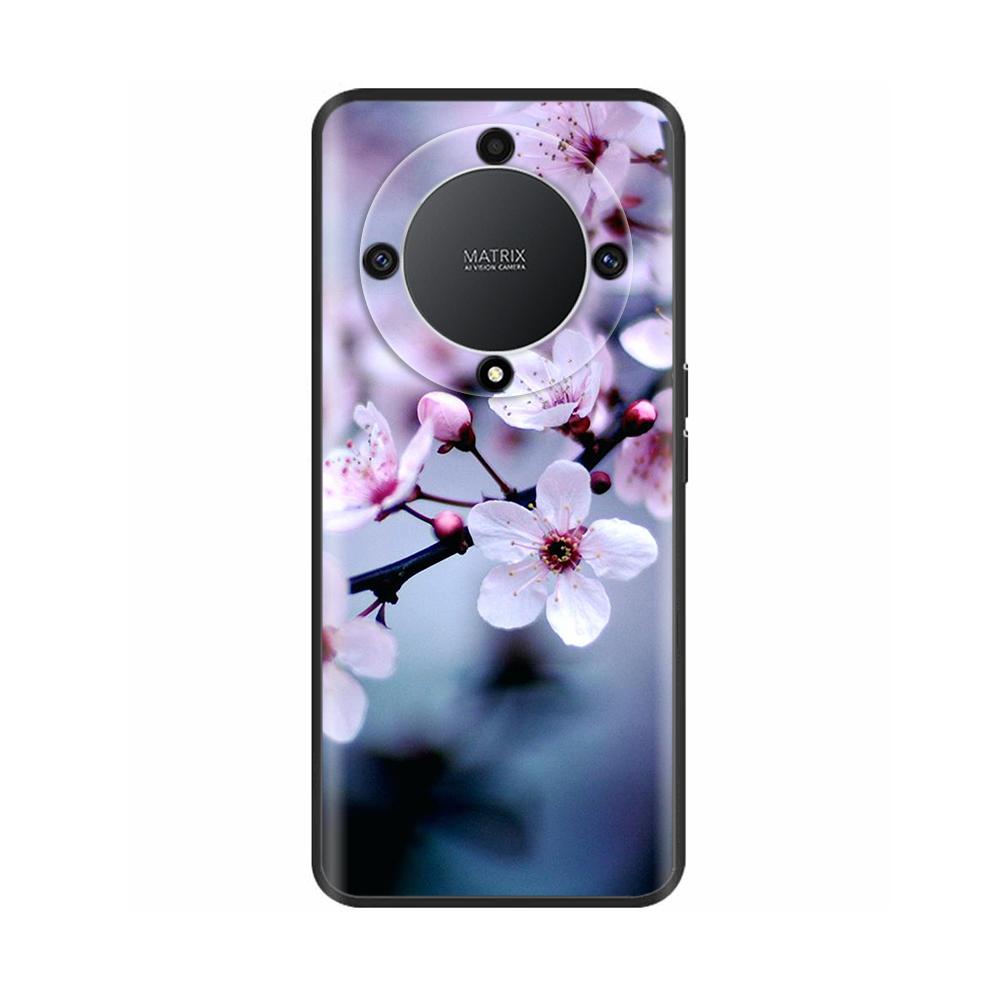 For Honor Magic 6 Lite Case Magic6 Lite Liquid Silicone Soft TPU Back Bumper Skull Marble Print Fundas For Honor Magic 6 Lite 5G