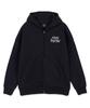 Astral Projection Graffiti Lettering Oversized Wide Shoulder Zip-Up Hoodie_Black
