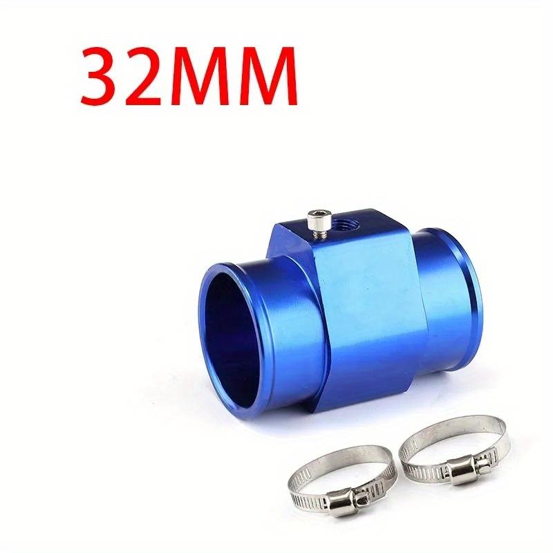 32mm Alloy Water Temperature Sensor Adapter, Universal Fit for Vehicles, Engine Bay Water Temp Gauge Accessory with Clamps and Signal Wire Connector