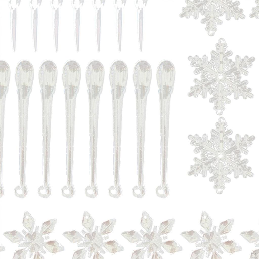 Christmas Tree Decoration Ornaments Snowflake Charm Pendant for Festival