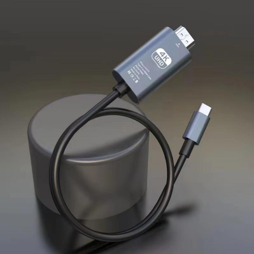 USB-C To HDMI Screen Mirroring Cable for Phones, Tablets, Computers, and Consoles