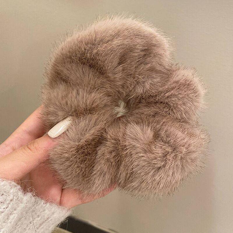 Autumn Winter Versatile Plush Hair Rope For Women Exquisite Simulation Mink Headband Scrunchies  Hair Accessories Gifts