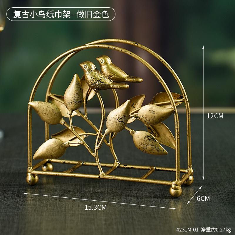 

Creative Retro Tissue Holder Hollowed Out Restaurant Desktop Napkin Paper Rack Kitchen Accessories Ornaments Organizer Dispenser