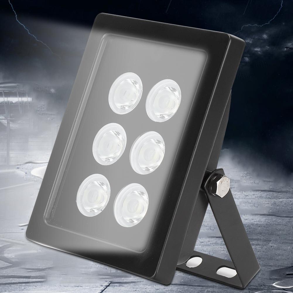 DC12V 6 LEDs Fill Light IP66 Waterproof Light Adjustable Installation for Security Surveillance