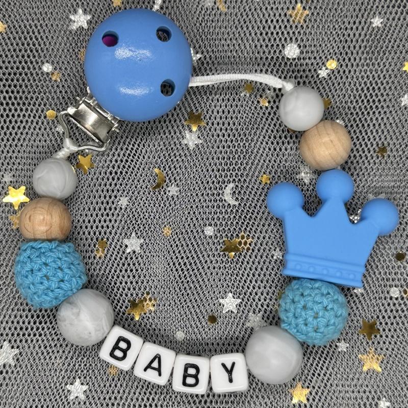 Free Personalised BPA Free Silicone Baad Dummy DIY Silicone Baby Pacifier Custom Clip Name Colorful Pacifier Chain Teething Gift