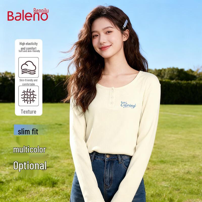 Baleno Women s Slim-Fit Henley Long-Sleeve T-Shirt M