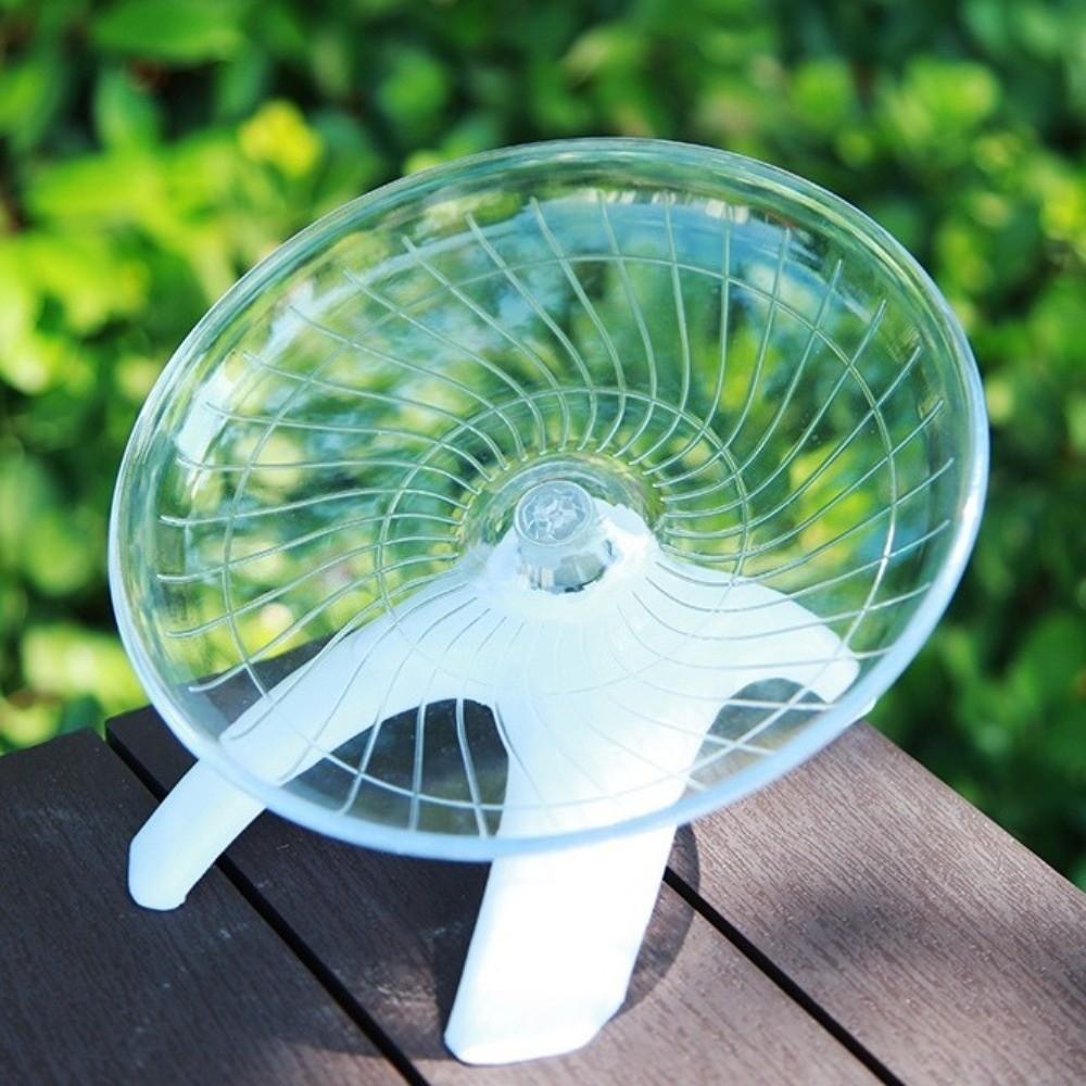 Steel Axle Hamster Flying Wheel Transparent Running Disc Toy  for Small Animal