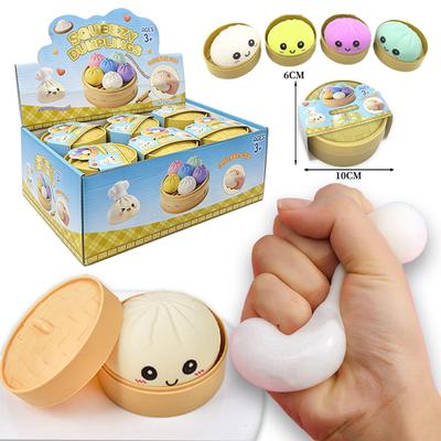 Simulation Squishy Bread Stress Ball Pressure Soft Pinch Decompression Enhance Happiness Reusable Squeeze Reliever Toy Gift Round Sensory Bouncy