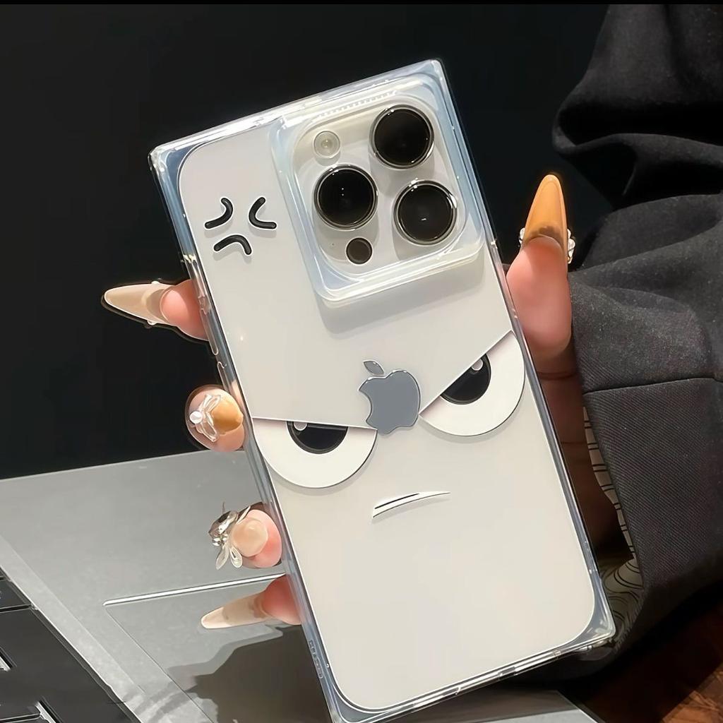 Milk Bad Emoticon Pack Apple 16 Creative Square Mobile Phone Case Anti Fall IPhone15promax Transparent 14 Protective Case