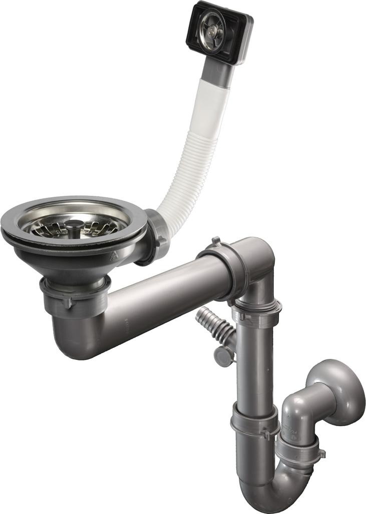 Sink Siphon 1 Bowl - With Overflow 3.5' - Hj/S2061