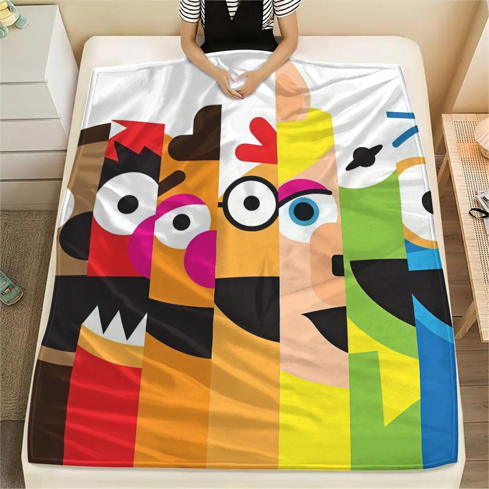 Sesame Street Flannel Blanket, High quality Comfortable for All Seasons, Home Decor, Warmth and Comfort