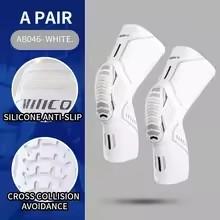 

Knee Protection Gear: Long Compression Sleeves with Impact Protection for Basketball, Football & Volleyball XL белый