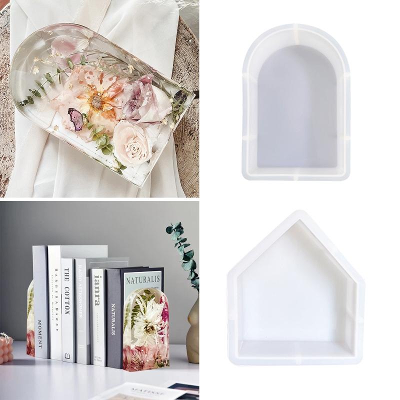 Beautiful Bookend Silicone Mold Crystal Epoxy Resin Molds Very Flexible & Durable Safe & Odorless for Office Home Decor