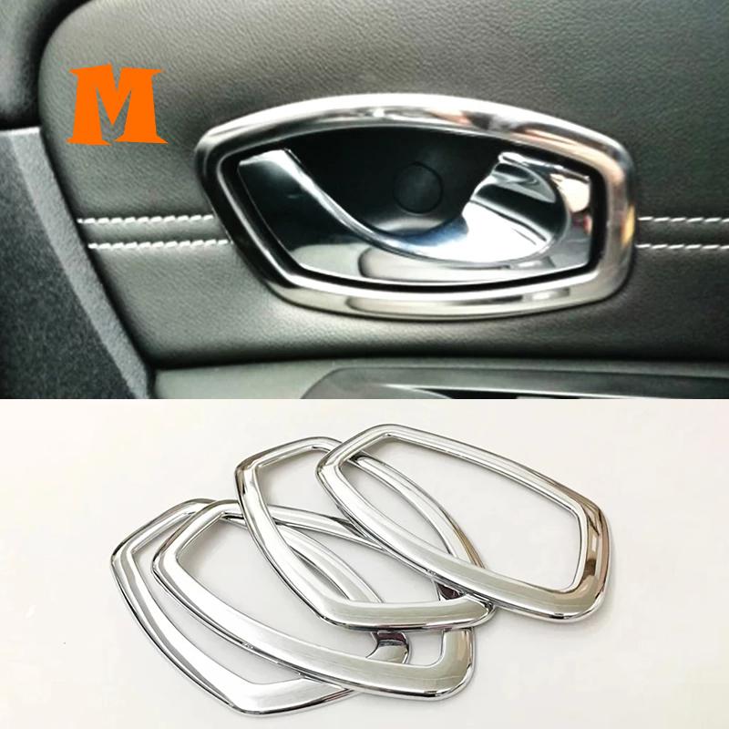 ABS Carbon/Chrome/Matte For Renault Laguna Car inner door armrest Window handle door bowl trim cover 2008 2009 2010 2011