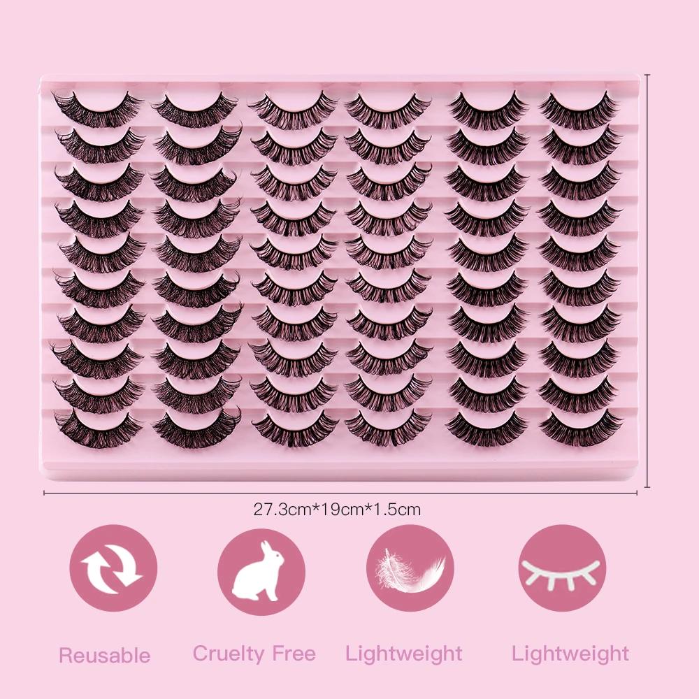 30 пар 3D искусственных норковых ресниц — фото 4