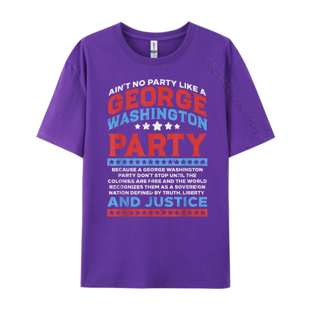 George Washington Party Free Country Funny USA 4th Of July Green And White Graphic T Shirt Man Tee Tops  Tees Family