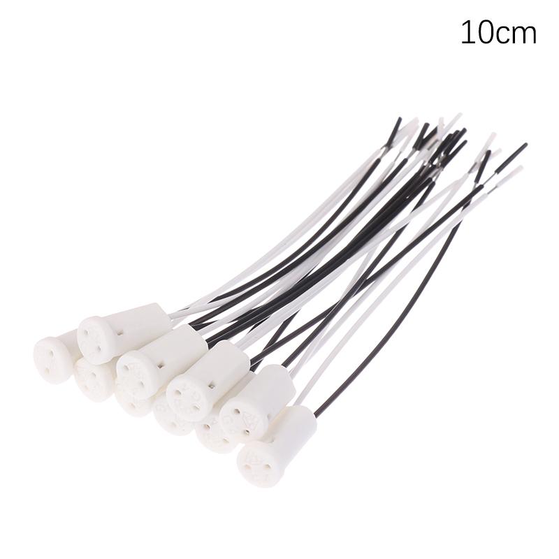 10Pcs/Lot G4 Lamp Socket 10CM/20CM White / Black G4 Lamp Holder For LED Crystal Heads Light Bulb Halogen Light Bulb Socket