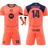 25-26 Barcelona UEFA Champions League Orange Football Jersey for Kids and Adults RASHFORO #14