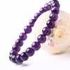 Bangle Purple Crystal Natural Round Jewelry Beads Amethyst Bracelet Buddha Beads