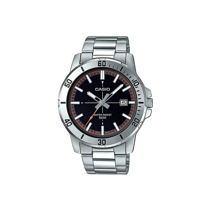 CASIO STANDARD Swordfish Ghost Quartz Movement Stainless Steel Strap Watch Men's Watches Black Dial (Unisex) Japanese Korean Watches