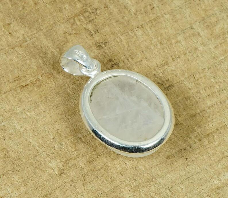 Solid 925 Sterling Silver Moonstone Gemstone Oval Pendant Handmade Jewelry Healing Pendant Statement Jewelry