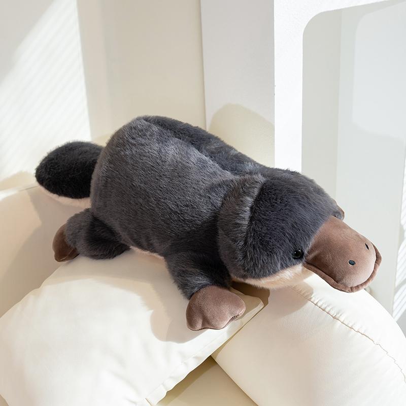 

Simulation Tall Superior Quality Platypus Plush Doll Pillow Super Gentle Grey Platypus Lying Duck Plush Toy Present -A10812