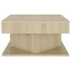 Sofatisch Für Gäste, Wohnzimmertisch, Kreativer Dekorationstisch, 57x57x30 Cm Furniertes Holz