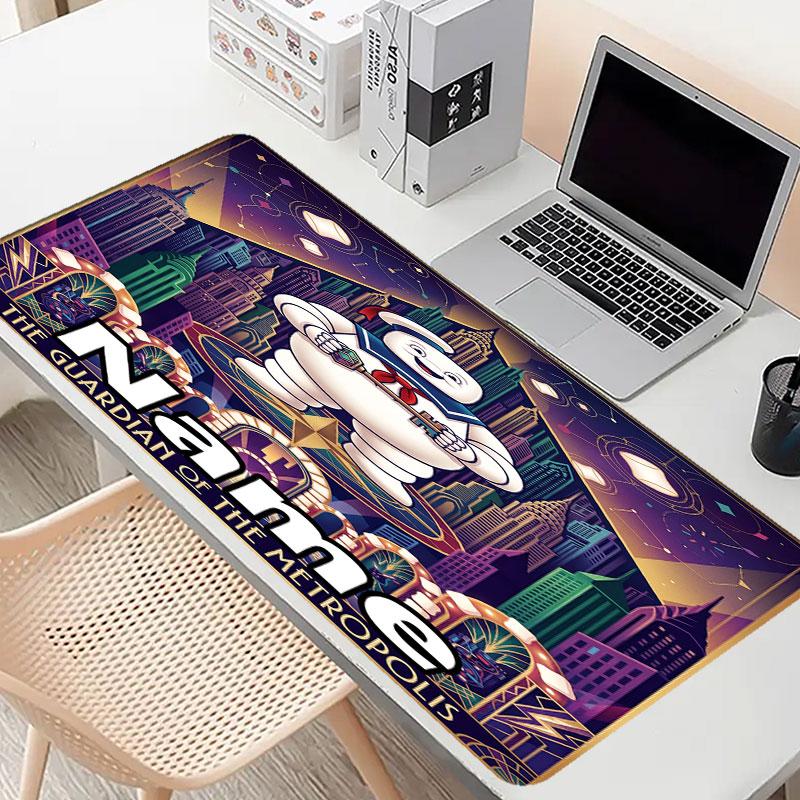 Custom Name Personalized Ghostbusters Pattern Mousepad, Laptop PC Desk Mat, Decorative Desk Mat for Home Keyboard Pad Gift