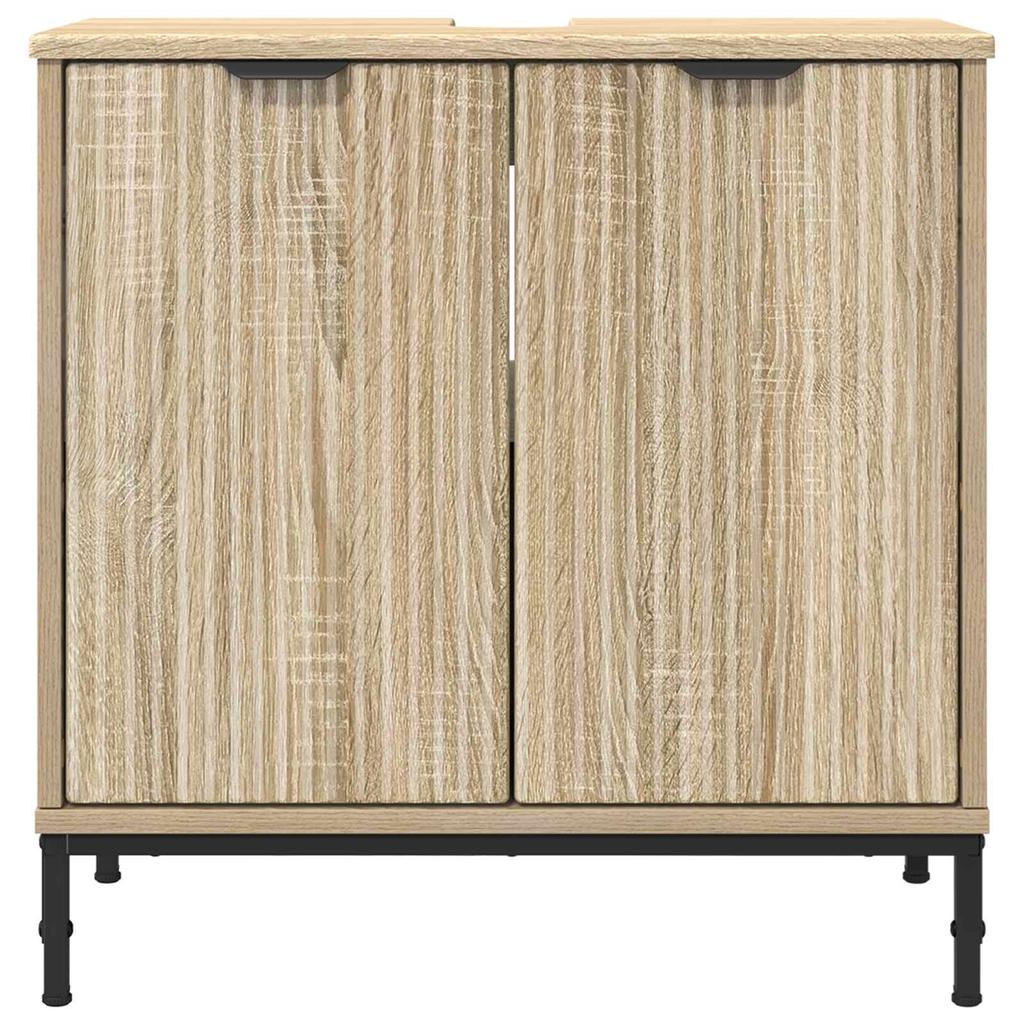 Washbasin Cabinet with Door Sonoma Oak 60.5 x 33.5 x 61 cm