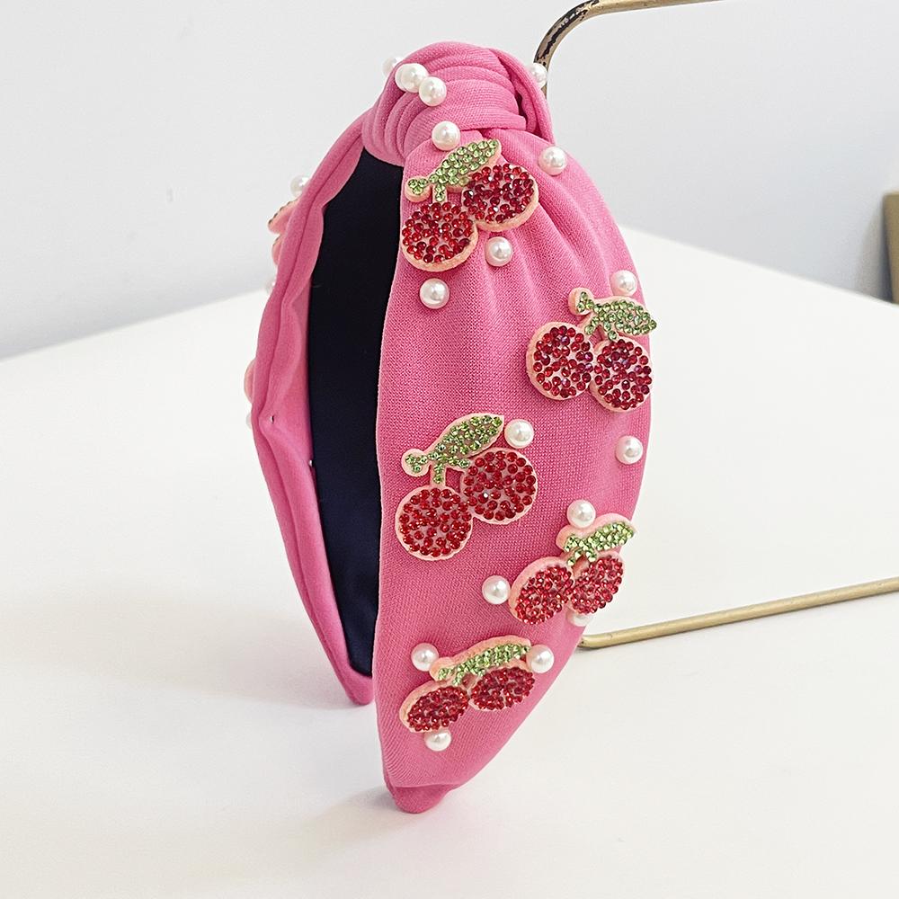 

Женщины Девушки Фрукты Вишня Стразы Жемчуг Узел Повязка на голову Ободок Аксессуары для волос Ювелирные изделия для волос