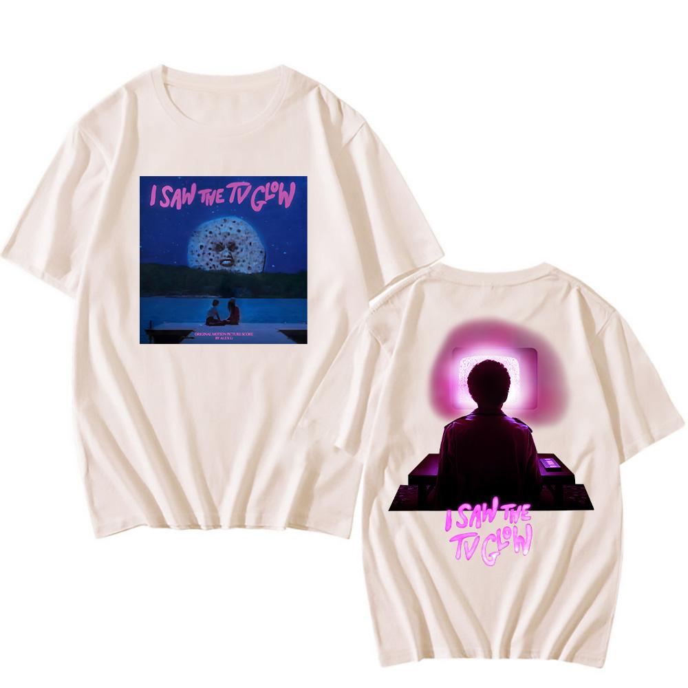 Alex G I Saw The TV Glow Graphic Print Tshirt Fashion Fun Oversized Tee Unisex Vintage Top New Cotton T Shirt Creative Aesthetic T-shirt