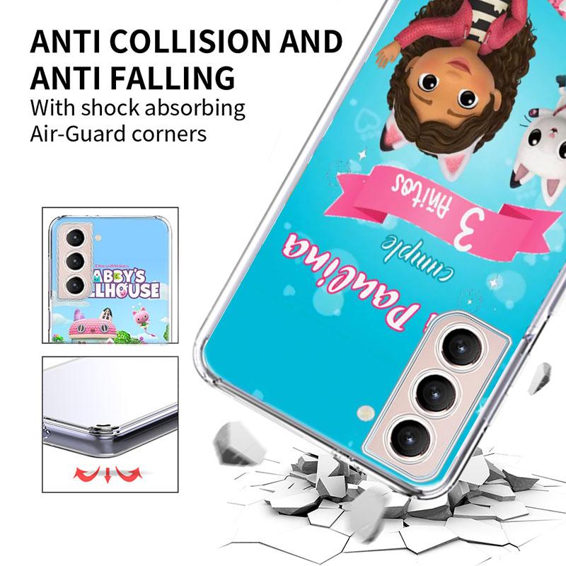 Cartoon Gabbys Dollhouse Phone Case For Samsung Galaxy S25 Edge S24 S23 FE S21 S20 S10 Plus S22 S26 Ultra Cover Clear Cases TPU
