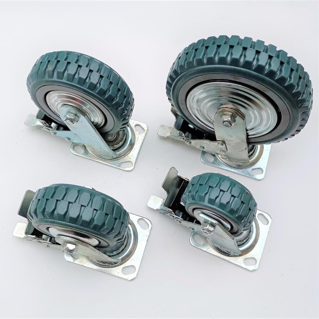 Industrielles Schwerlast-Graues Schwenkrad mit PVC