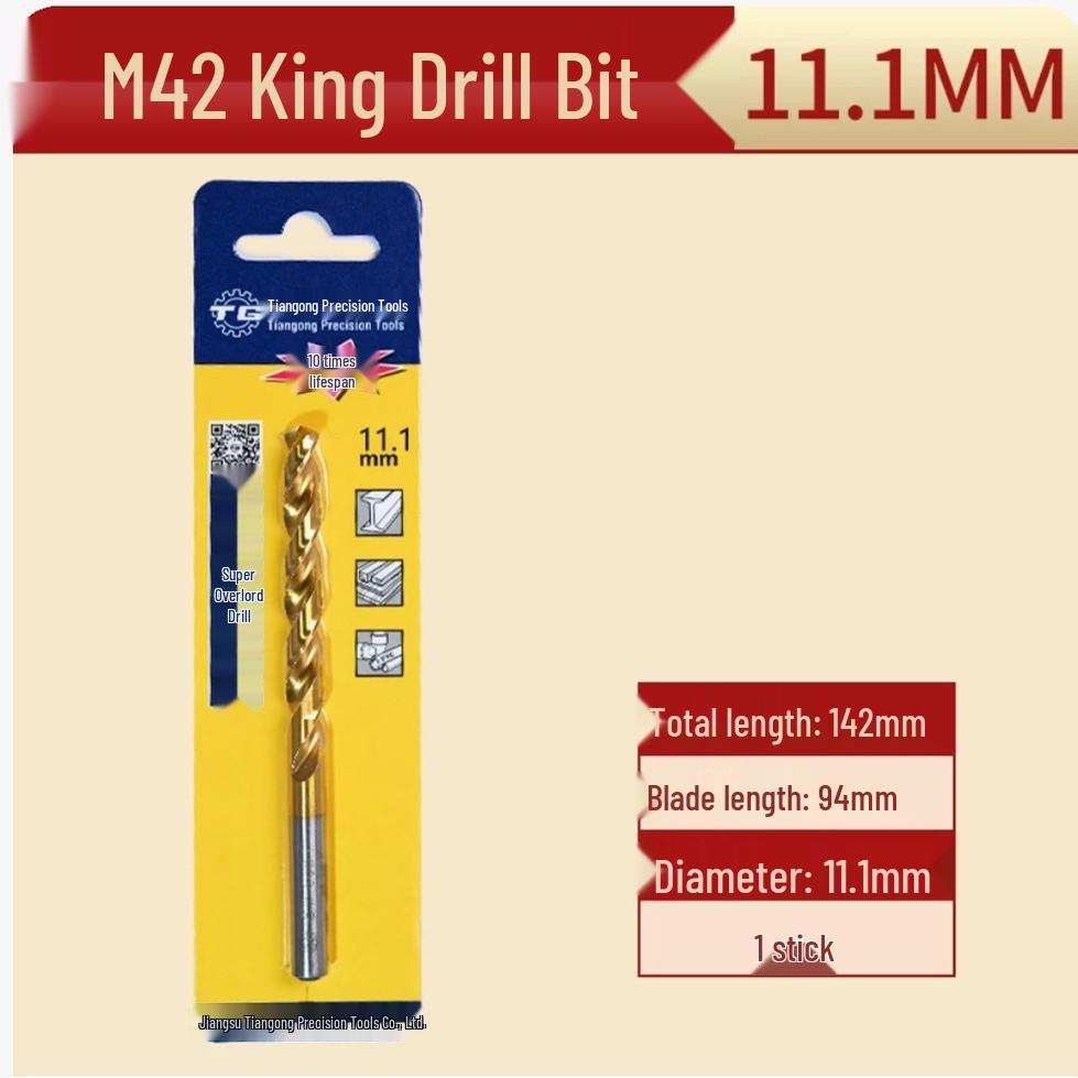 Tiangong M42 Overlord 8% Cobalt High-Speed Steel Twist Drill Bit for Stainless Steel