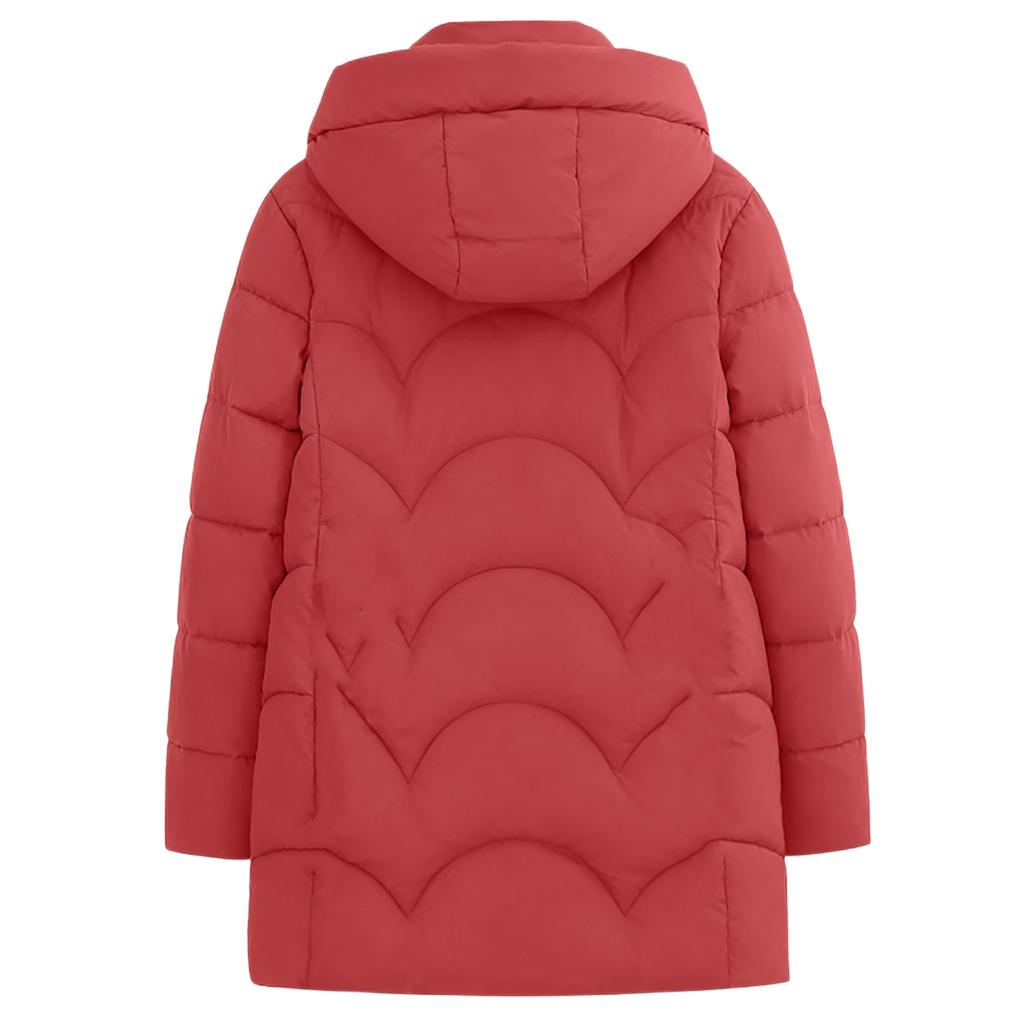 Women's Hooded Coat Ladies Winter Cotton Coat Thickened Warm Jacket