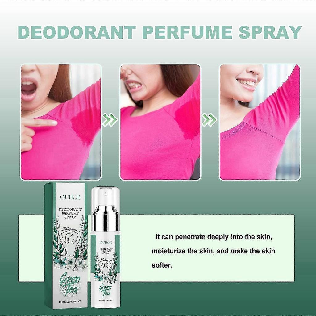 Green Tea Underarm Deodorant Spray, Aluminum Free Natural Antiperspirant Deodorant Spray for Women and Men, for Sensitive Skin
