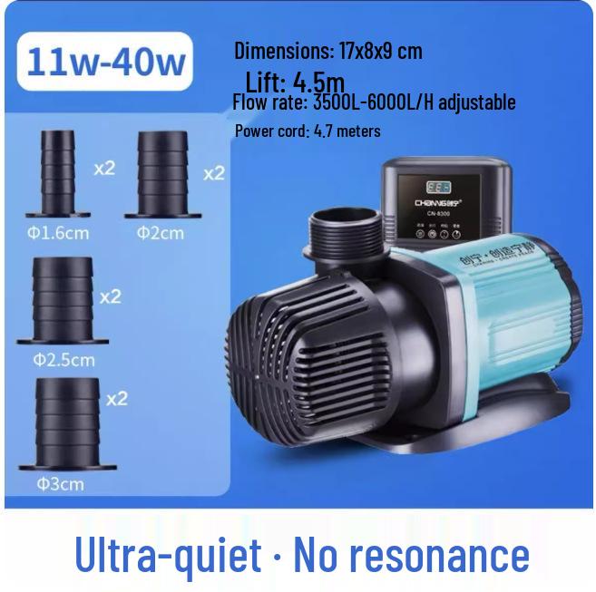 Chuangning Ultra-Quiet Submersible Fish Pond Pump, Bottom Suction & Amphibious Circulation, Variable Frequency Water Pump.