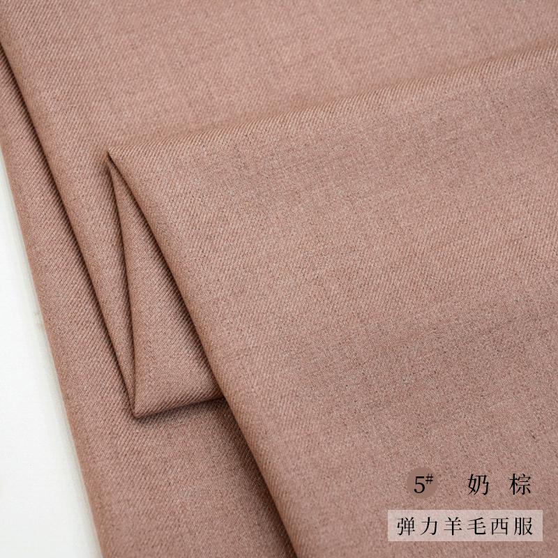 Woolen Thick Little Stretch Fabric DIY Sewing Suits Blazer Pants Autum Winter Worsted Elastic Wool Fabrics 420G/M Stoff