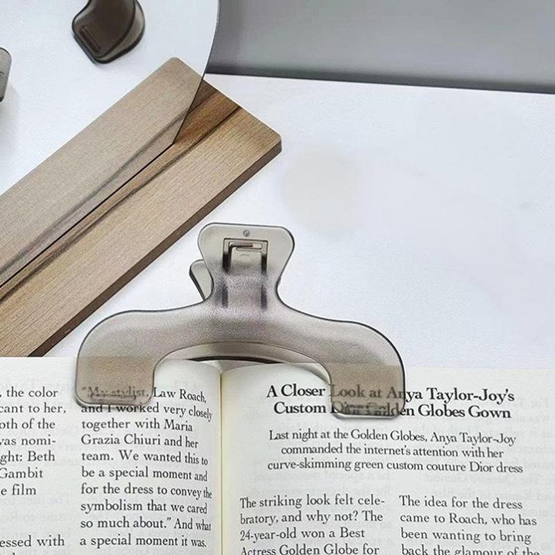 Simple Fixed Book Clips Frosted Transparent Page Holder For Reading Tool Memo Clip Kawaii Desk Accessories Practical Note Holder